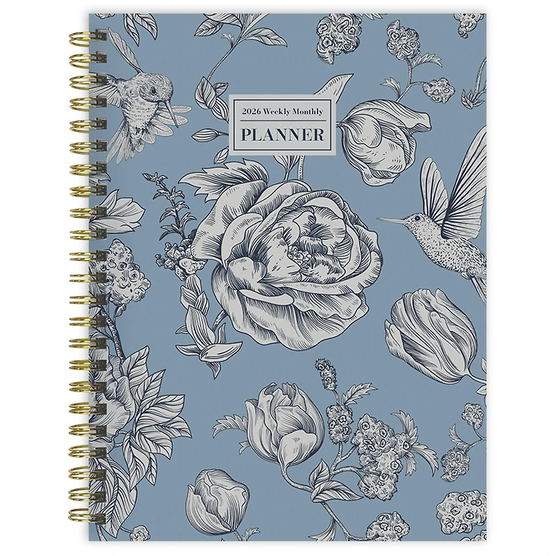 2026 Garden Roses Medium Weekly Monthly Planner
