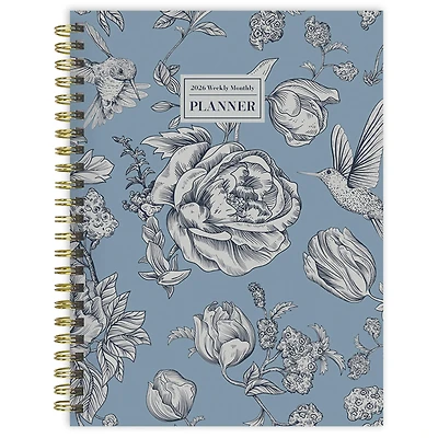 2026 Garden Roses Medium Weekly Monthly Planner