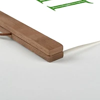 Lucky Charm 16" x 16" Teak Hanging Canvas