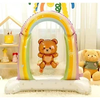3.5ft. Teddy Bear on a Swing Standing Foil Balloon Decoration