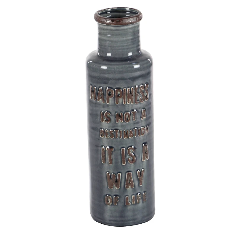 Brown Ceramic Farmhouse Vase Set