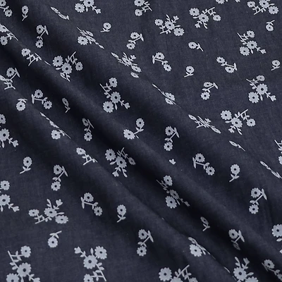 Fabric Merchants Chambray Floral Cotton Fabric