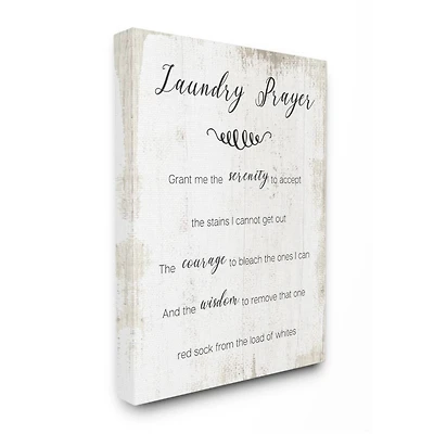 Stupell Industries Family Laundry Room Prayer Faith Inspired Humor Canvas Wall Art