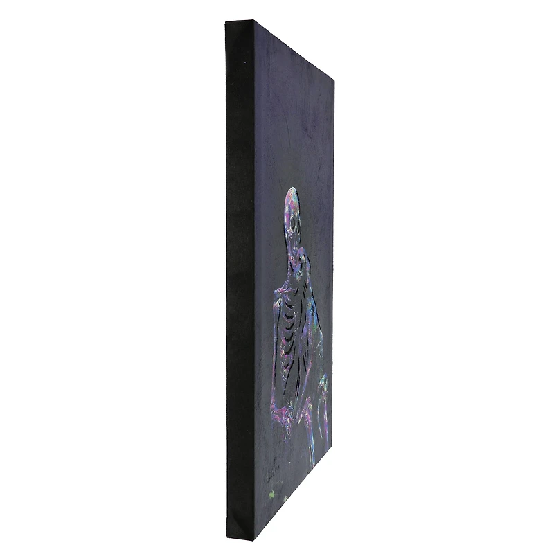 12" x 17" Skeleton with Dog Canvas Wall Art by Ashland®