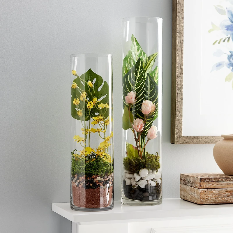 14" Clear Glass Cylinder Vase by Ashland®