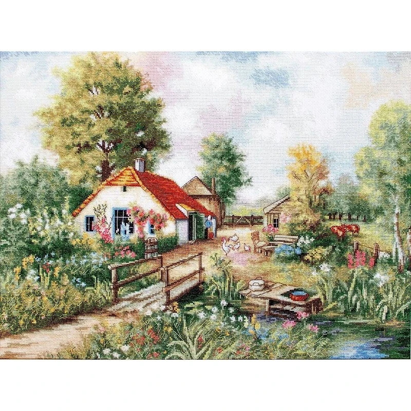 Luca-s Village Landscape Counted Cross Stitch Kit