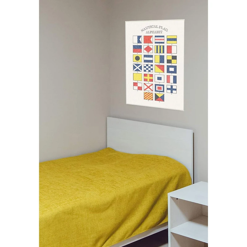 Stupell Industries Nautical Flag Alphabet Canvas Wall Art