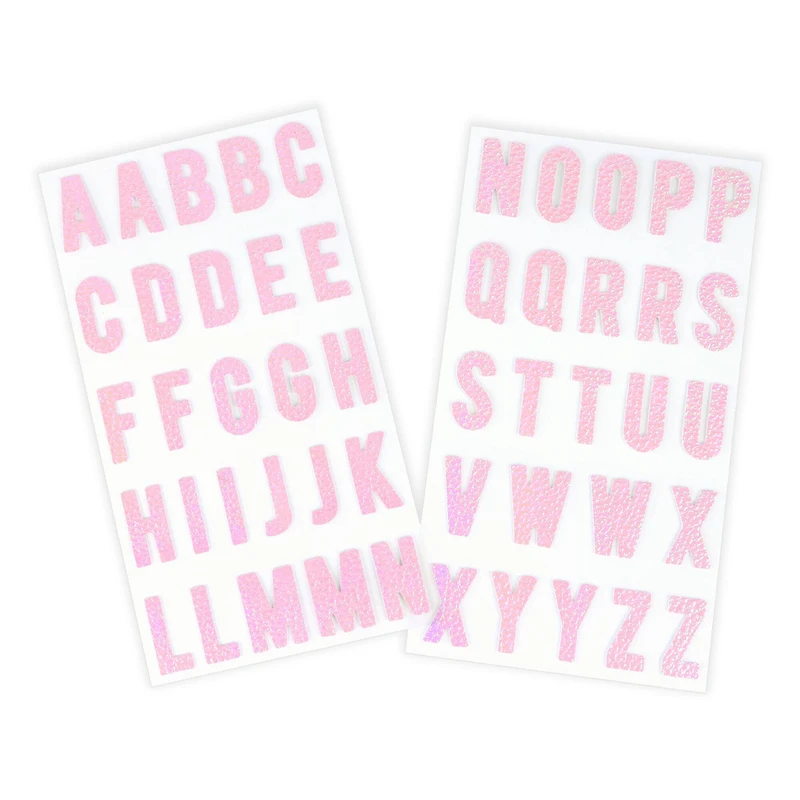 Pink Iridescent Fabric Alphabet Stickers by Recollections™