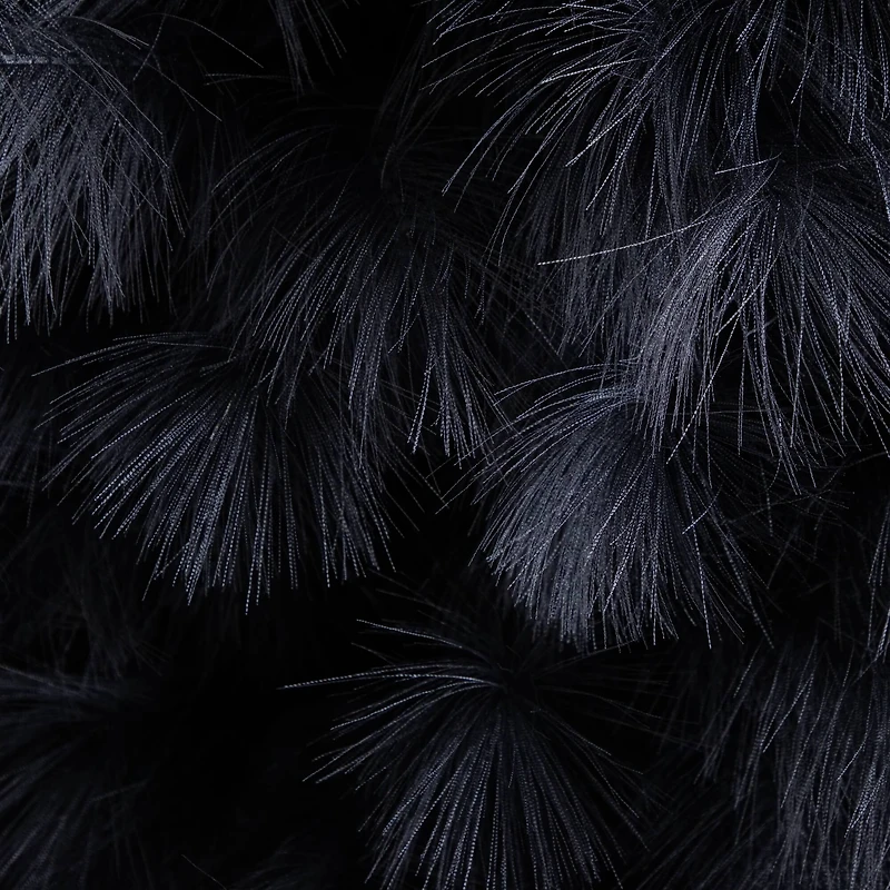 6ft. Artificial Halloween Black Pampas Grass Christmas Tree