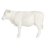 Hello Honey® 12" White Rustic Farmhouse Cow Taper Candle Holder