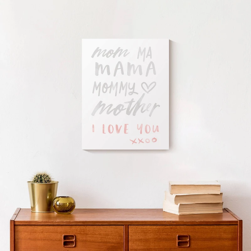 Mom Names Canvas Wall Art
