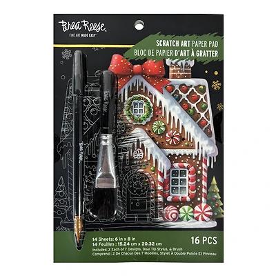 Brea Reese™ 6" x 8" Chillin' at Christmas Scratch Art Paper Pad