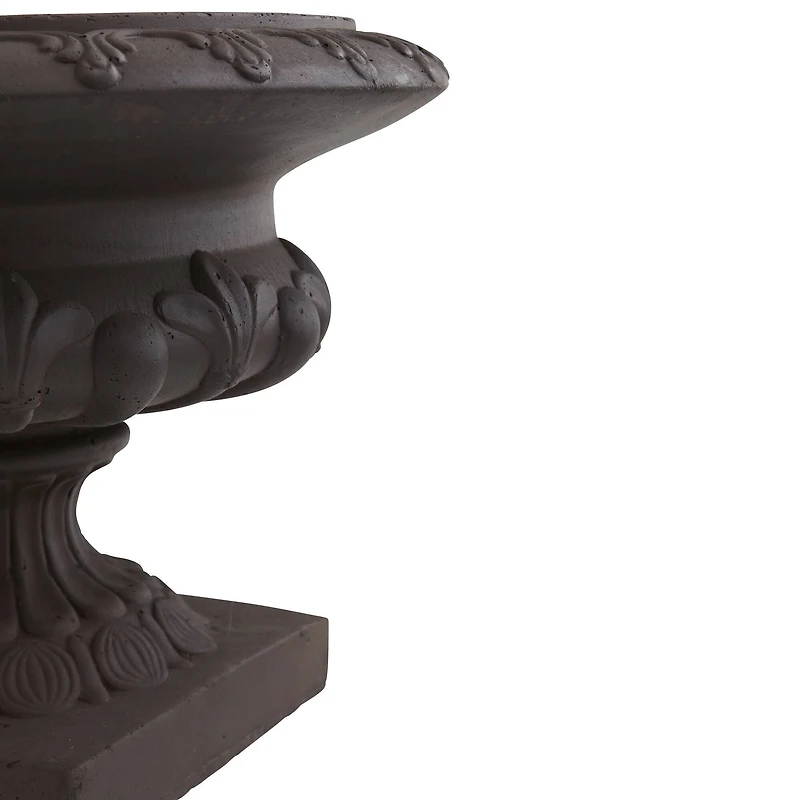 12.5" Iron-finish Decorative Urn