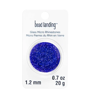 12 Pack: 1.2mm Glass Micro Rhinestones by Bead Landing