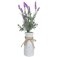 13'' Artificial Lavender Arrangement in Milk Bottle