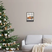 Stupell Industries Hello Fall Plaid Pumpkin Truck Framed Giclee Art