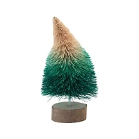 Hello Honey® Green Ombre Bottle Brush Tree with Wood Base