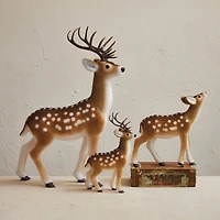 Hello Honey® 10.25" Brown & White Flocked Foam Standing Deer