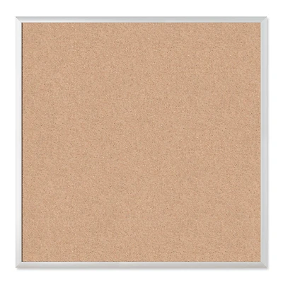 U Brands™ Silver Aluminum 36'' x 36'' Framed Cork Bulletin Board