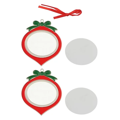 3" Metal Onion Sublimation Ornaments, 2ct. by Make Market®