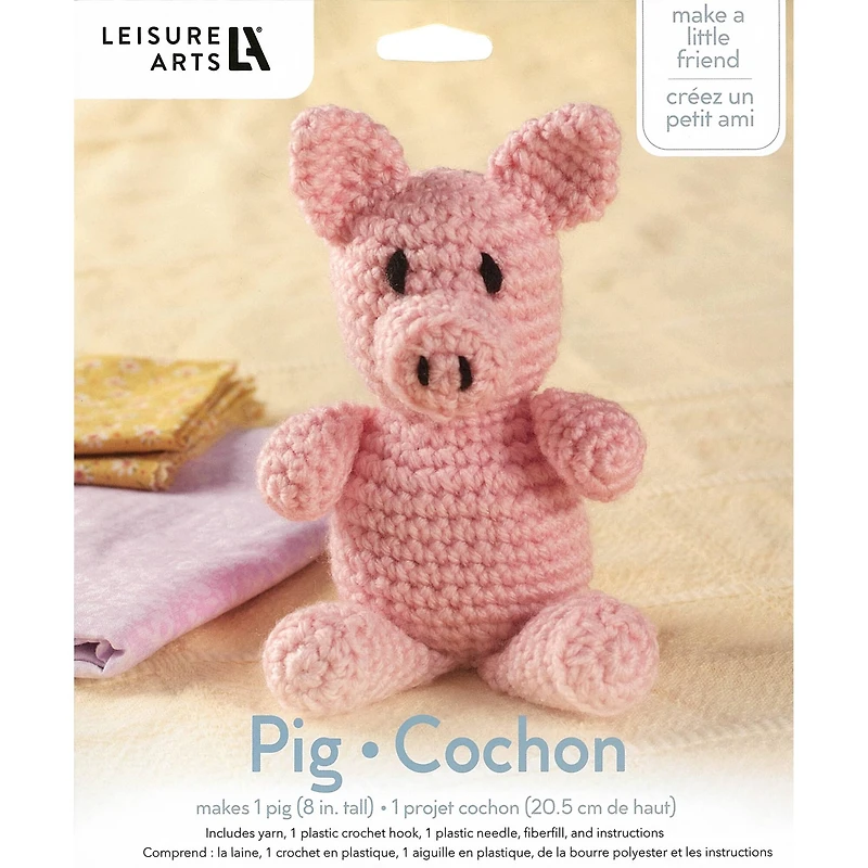 Leisure Arts® Pig Crochet Friend Kit