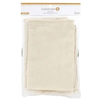 12 Packs: 12 ct. (144 totall) Cream Favor Muslin Bags by Celebrate It™