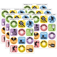TREND Enterprises® Pickleball Pride, Dill Pickle Scent Scratch 'n Sniff Stinky Stickers®. 1.25" 6 Packs of 48