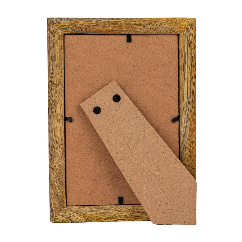 Hello Honey® 4" x 6" Bleached Hand Carved Mango Wood Photo Frame