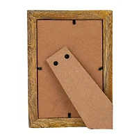 Hello Honey® 4" x 6" Bleached Hand Carved Mango Wood Photo Frame