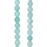 Aqua Faceted Quartzite Round Beads, 6mm by Bead Landing™