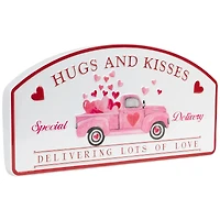 18" Hugs and Kisses Valentine's Day Wall Sign