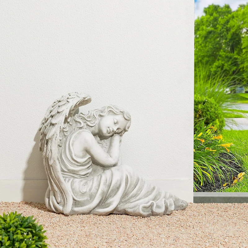 Glitzhome® 15" Sleeping Angel Garden Statue