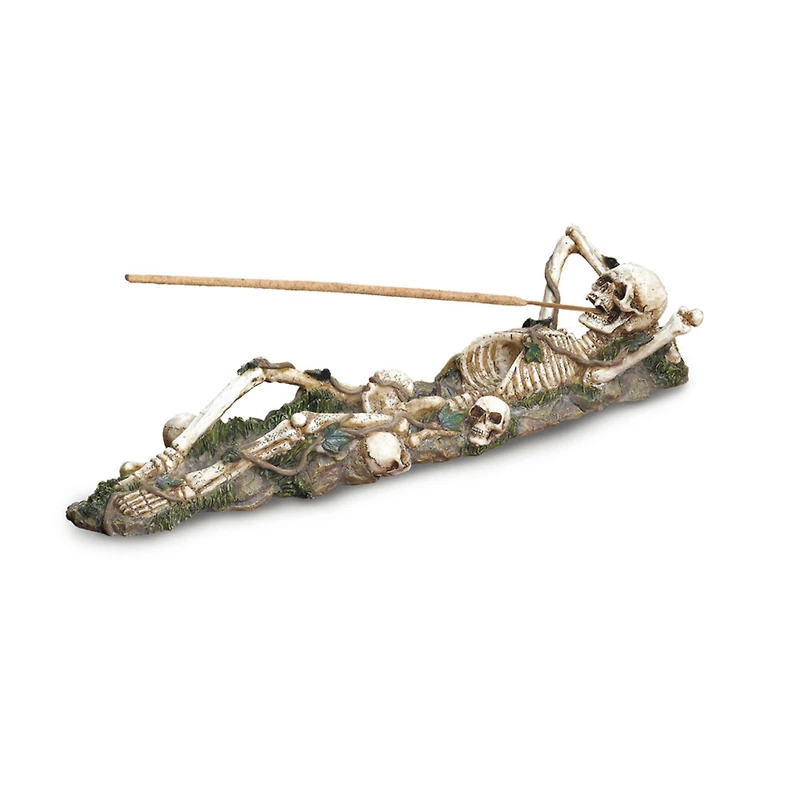 10.5" Skeleton Incense Burner Holder