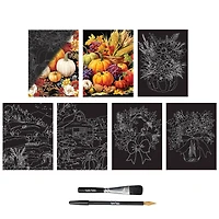 Brea Reese™ 6" x 8" Pumpkin Botanicals Scratch Art Paper Pad