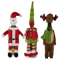 DII® Santa, Reindeer, and Elf Wine Bottle Outfits Set