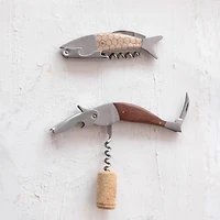 Hello Honey® 4.75" Natural Merbau Wood Fish Bottle Opener