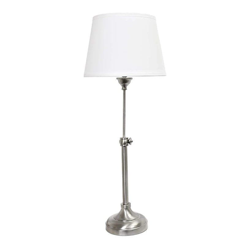 Lalia Home Brushed Nickel Extendable Lamp Set