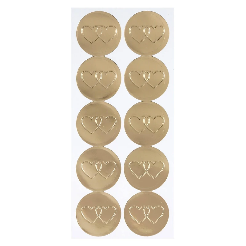 Gold Hearts Envelope Seals by Recollections™