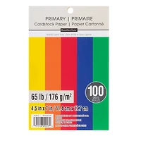 Primary 4.5" x 7" Cardstock Paper by Recollections™, 100 Sheets