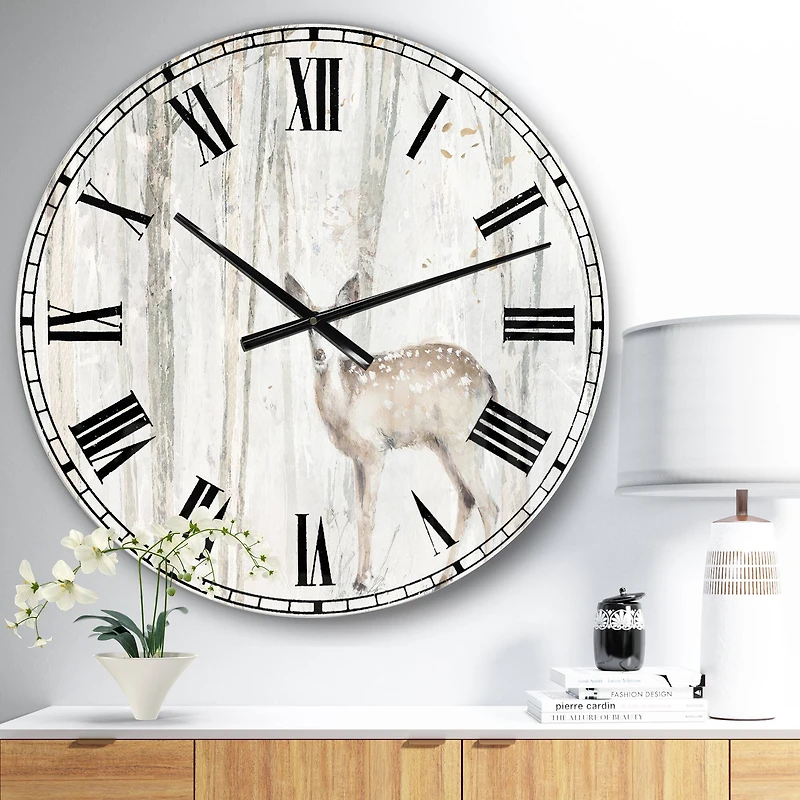 Designart A Woodland Walk Into The Forest I Traditional Wall Clock