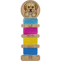 Wonderland Crafts Dog Embroidery Blank Wood Organizer