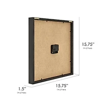 American Art Decor Framed Vinyl 15.75" x 15.75" Wall Clock 