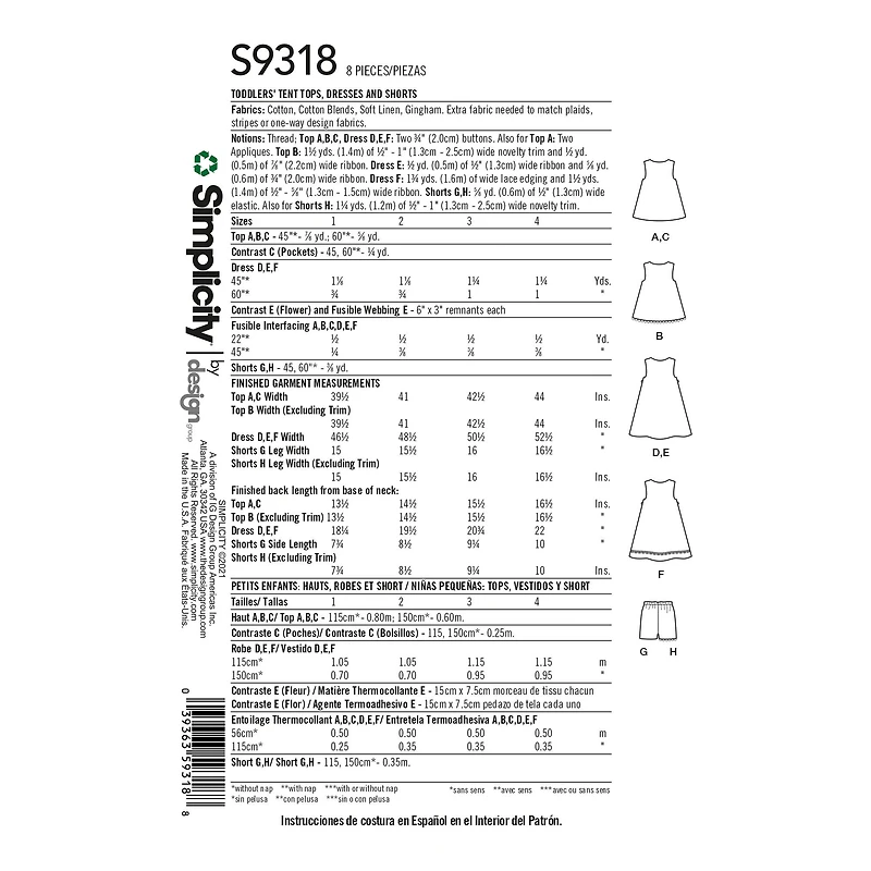 Simplicity® Pattern CS9318 (1-2-3-4)