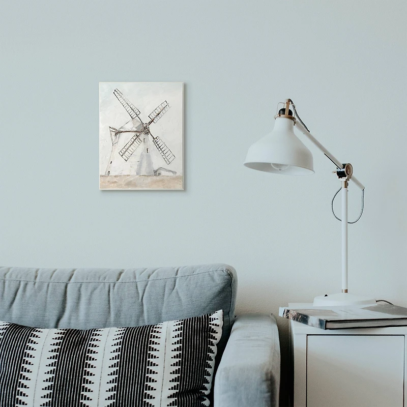 Stupell Industries Brown Windmill Farm Landscape Wall Plaque