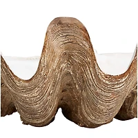 White 20" Shell Decorative Bowl