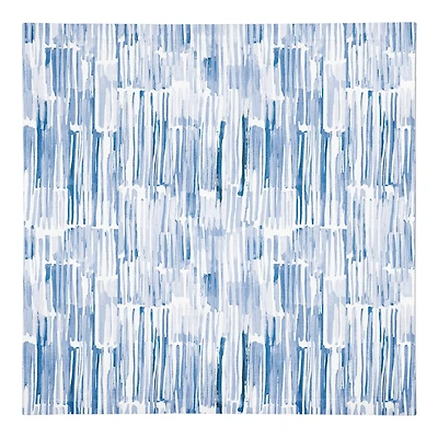 Blue Watercolor Hatch Pattern Cotton Twill Napkin