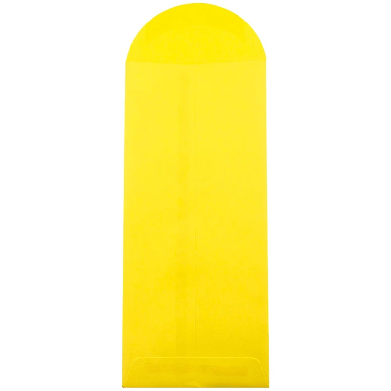 JAM Paper 4.75" x 11" Brite Hue Yellow Policy Business Envelopes, 25ct.