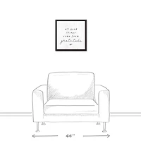 All Good Things Come from Gratitude Black Framed Canvas