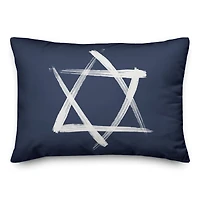 Brush Stroke Star of David 14x20 Spun Poly Pillow