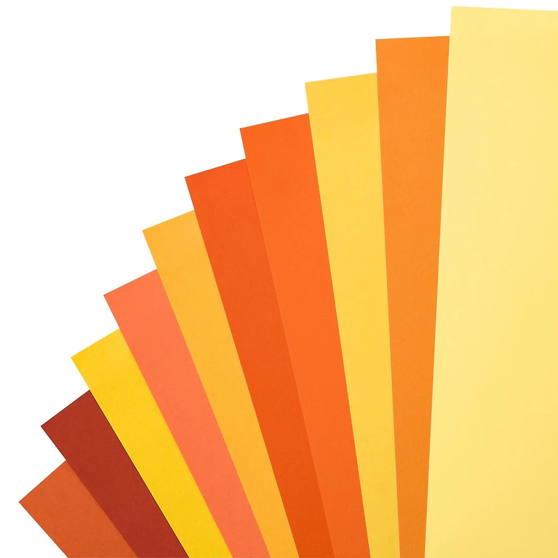 9 Packs: 100 ct. (900 total) Orange & Yellow Palette 12" x 12" Cardstock Paper by Recollections™